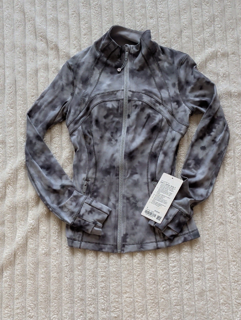 lululemon athletica Define  Gray Tie-Dye Full-Zip Utility Jacket